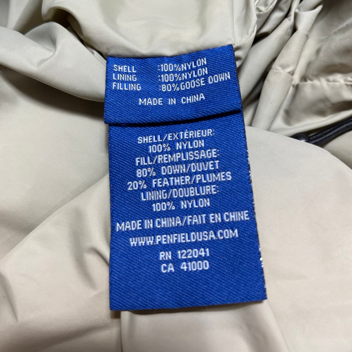 M 펜필드 USA 카모플라쥬 패턴 구스 다운 패딩 상품이미지5