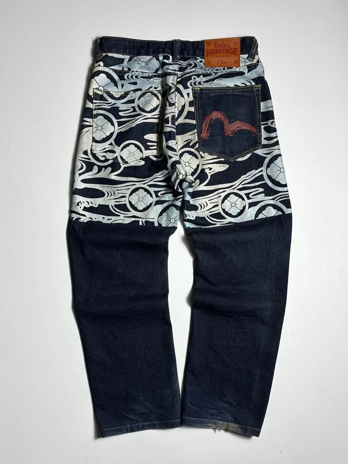 에비수 Evisu 페인팅 갈매기 로고 데님 팬츠 R1584 상품이미지1