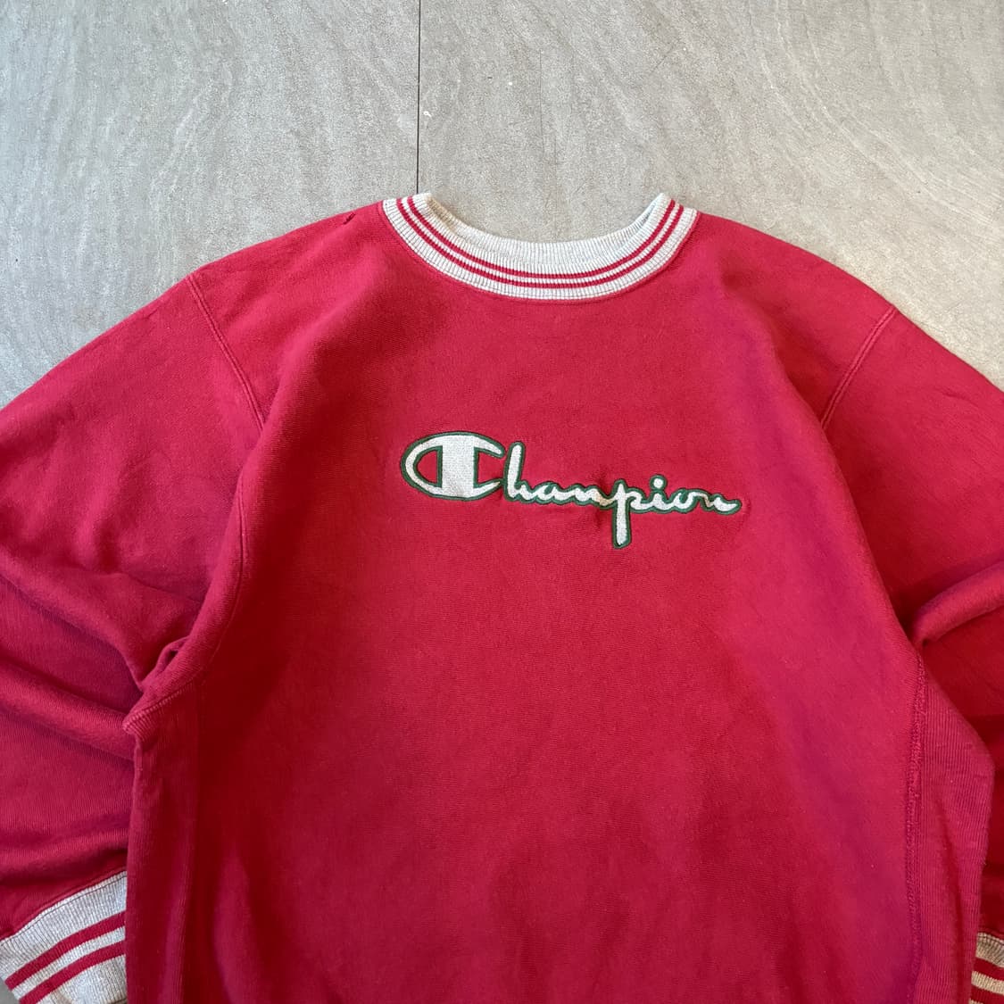 90년대 미국 생산 챔피온 리버스위브 버건디 스웻셔츠 상품이미지3