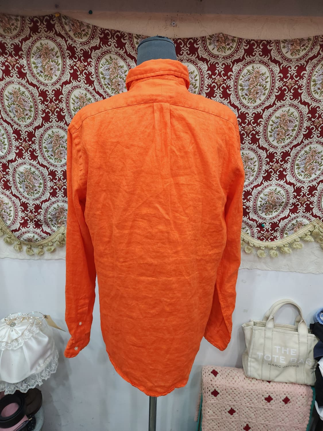 폴로 랄프로렌 오렌지 린넨 셔츠
 상품이미지8