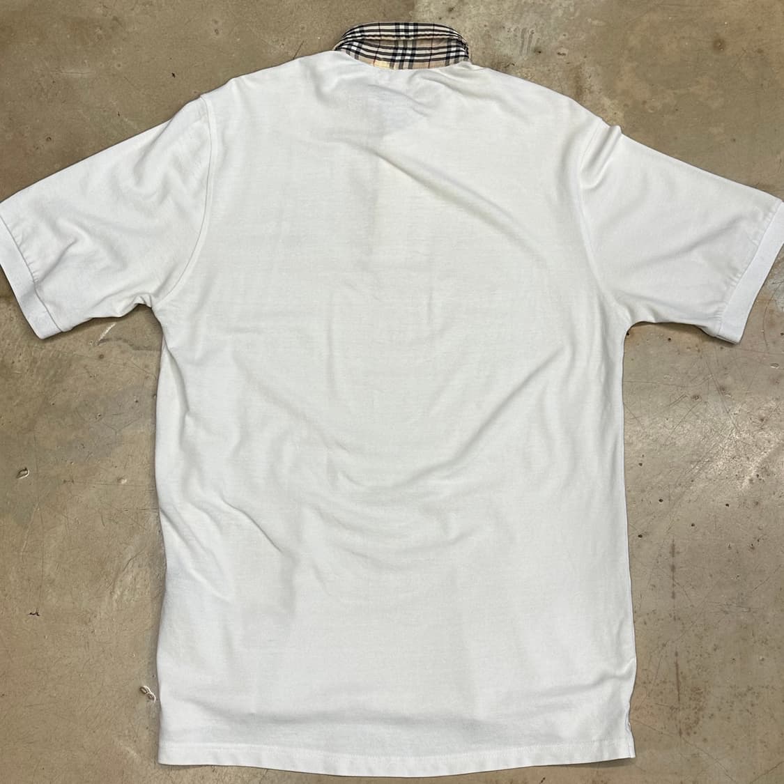 🫶🏻 버버리 노바체크 카라 White 반팔티 🫶🏻 상품이미지3
