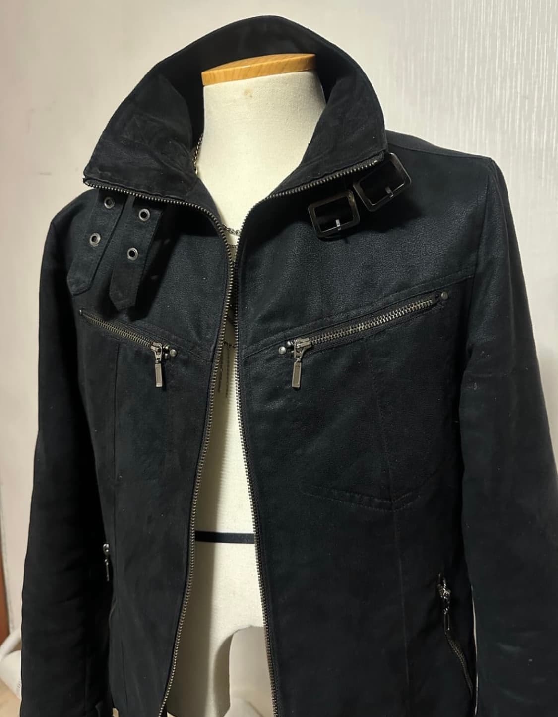 VKei 스웨이드 빈티지 자켓 (블랙) / M 상품이미지1