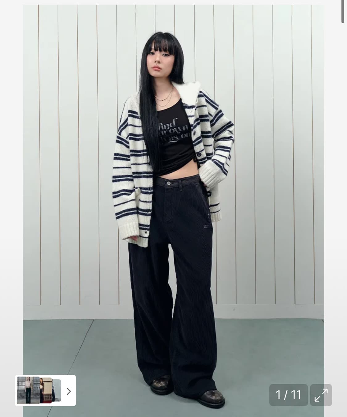 애즈온 KNOCK 코듀로이 팬츠 S 상품이미지1