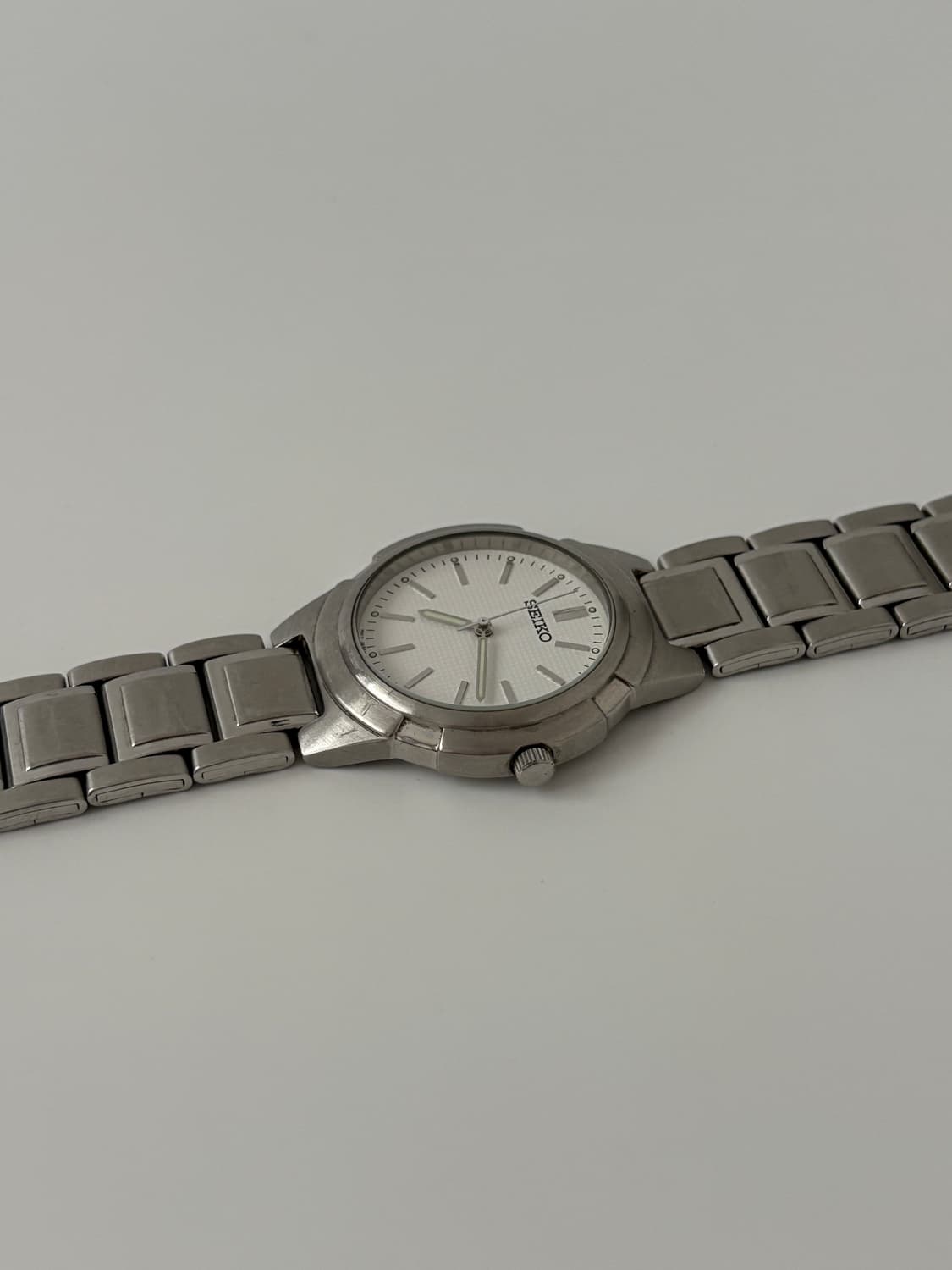 90s white dial silver quartz 상품이미지5