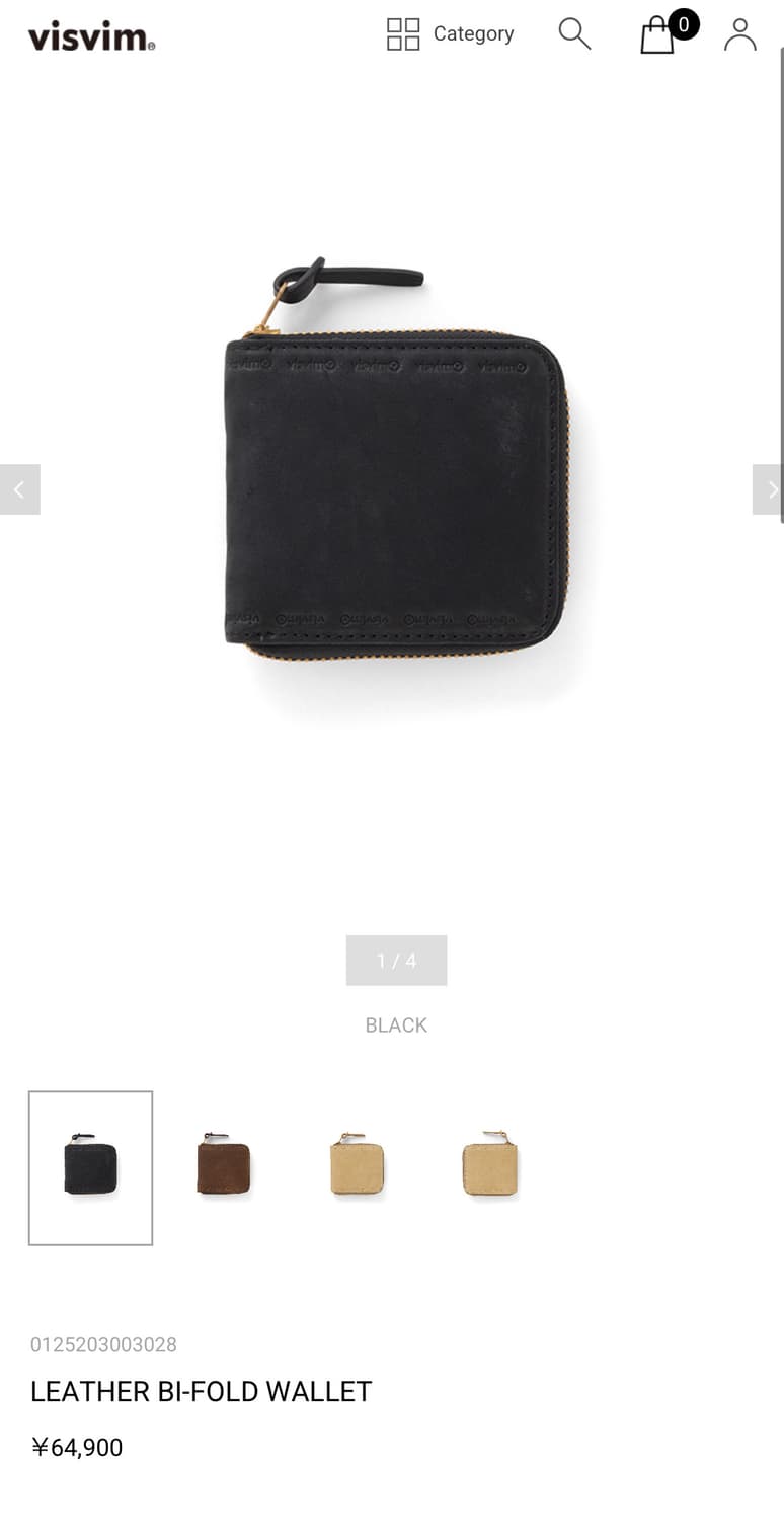 비즈빔 25fw 바이폴드 레더 지갑 상품이미지2