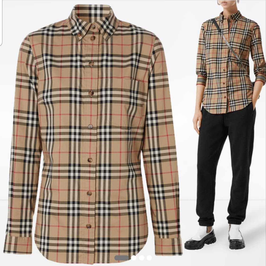 버버리 노바체크 셔츠 38사이즈 상품이미지1