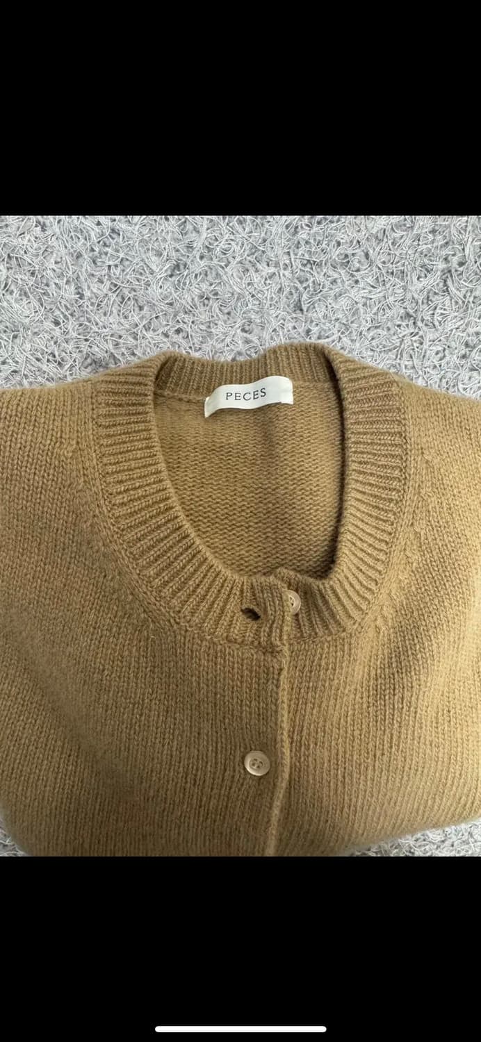 peces 페세스 울 포켓 가디건 카멜 상품이미지4
