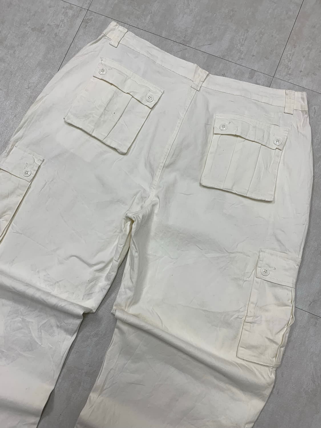 Nvfelix 화이트 카고 팬츠 #439 상품이미지6