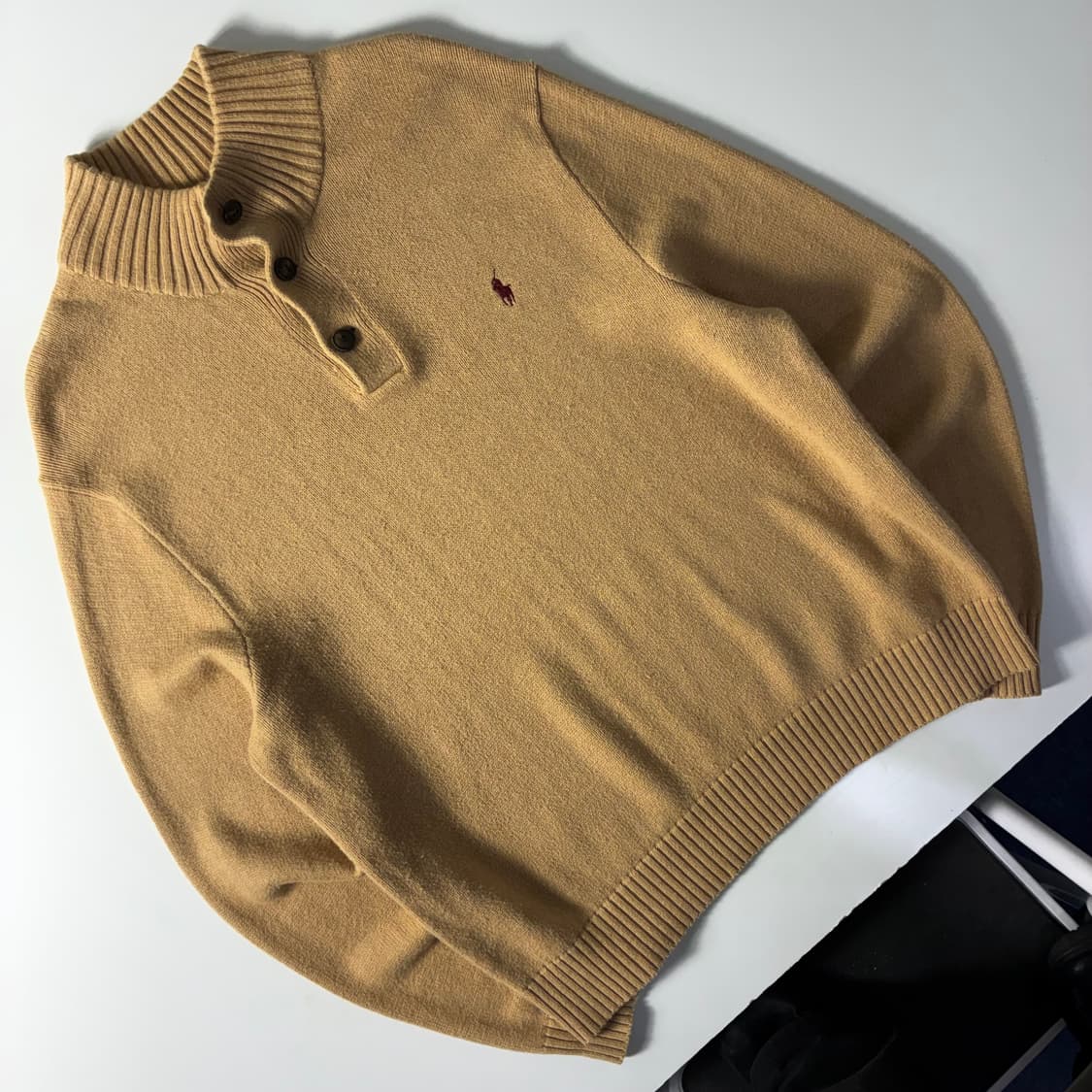 Polo  폴로 랄프로렌 자수 코튼 버튼업 브라운 니트   상품이미지2