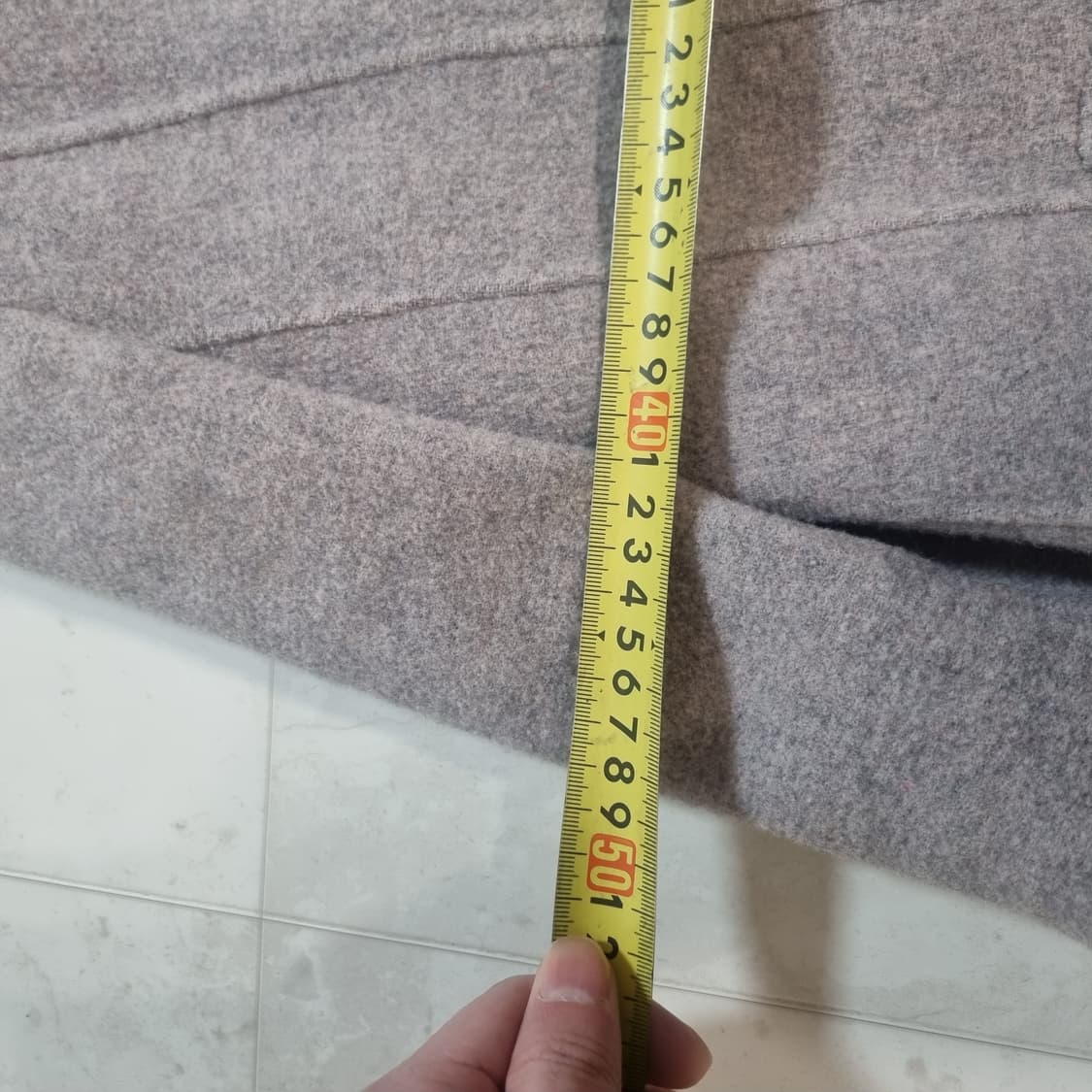 ISoup 그레이 모직 코트 상품이미지7