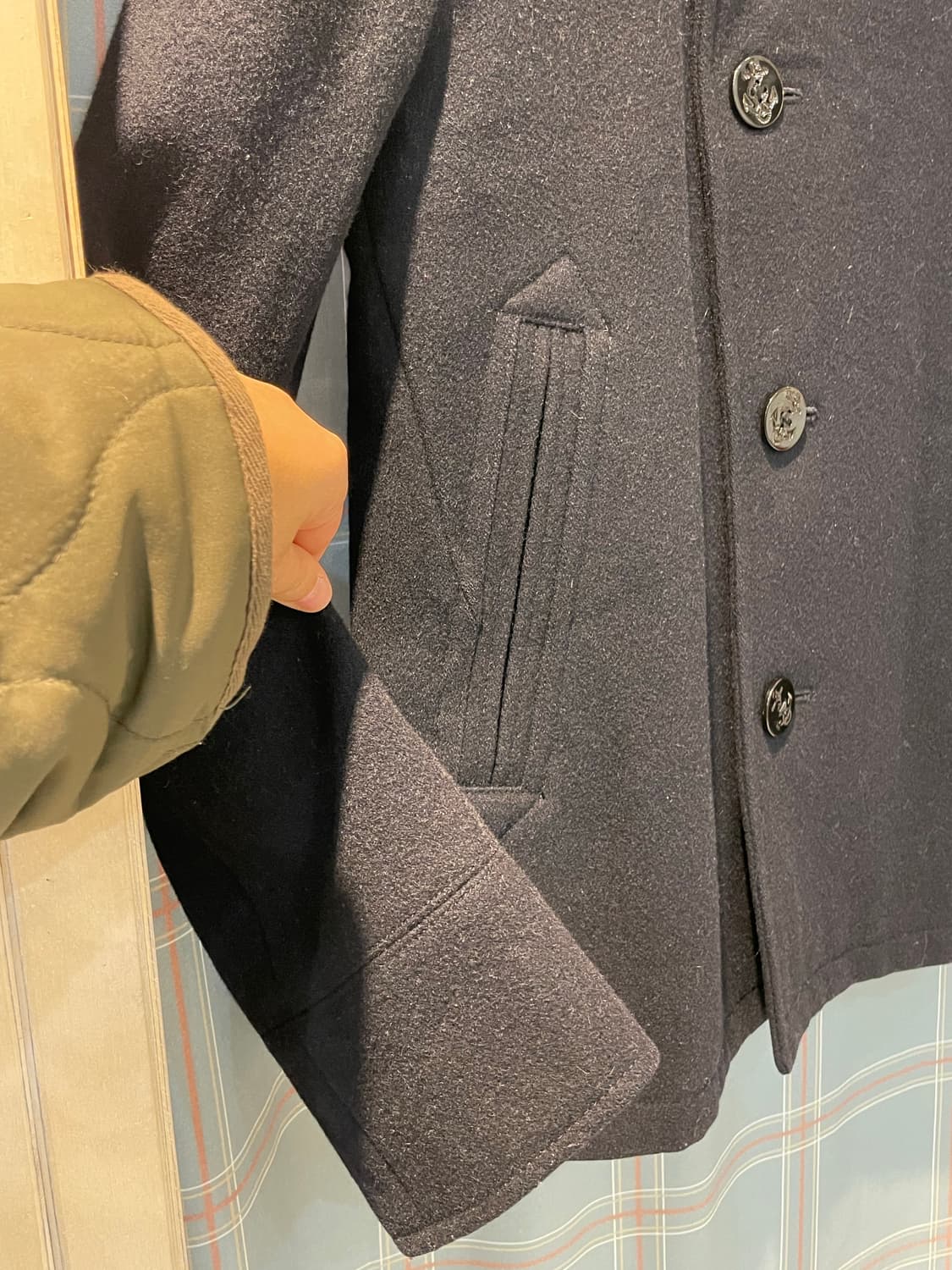 Coen 둥근카라 후드울코트 상품이미지6