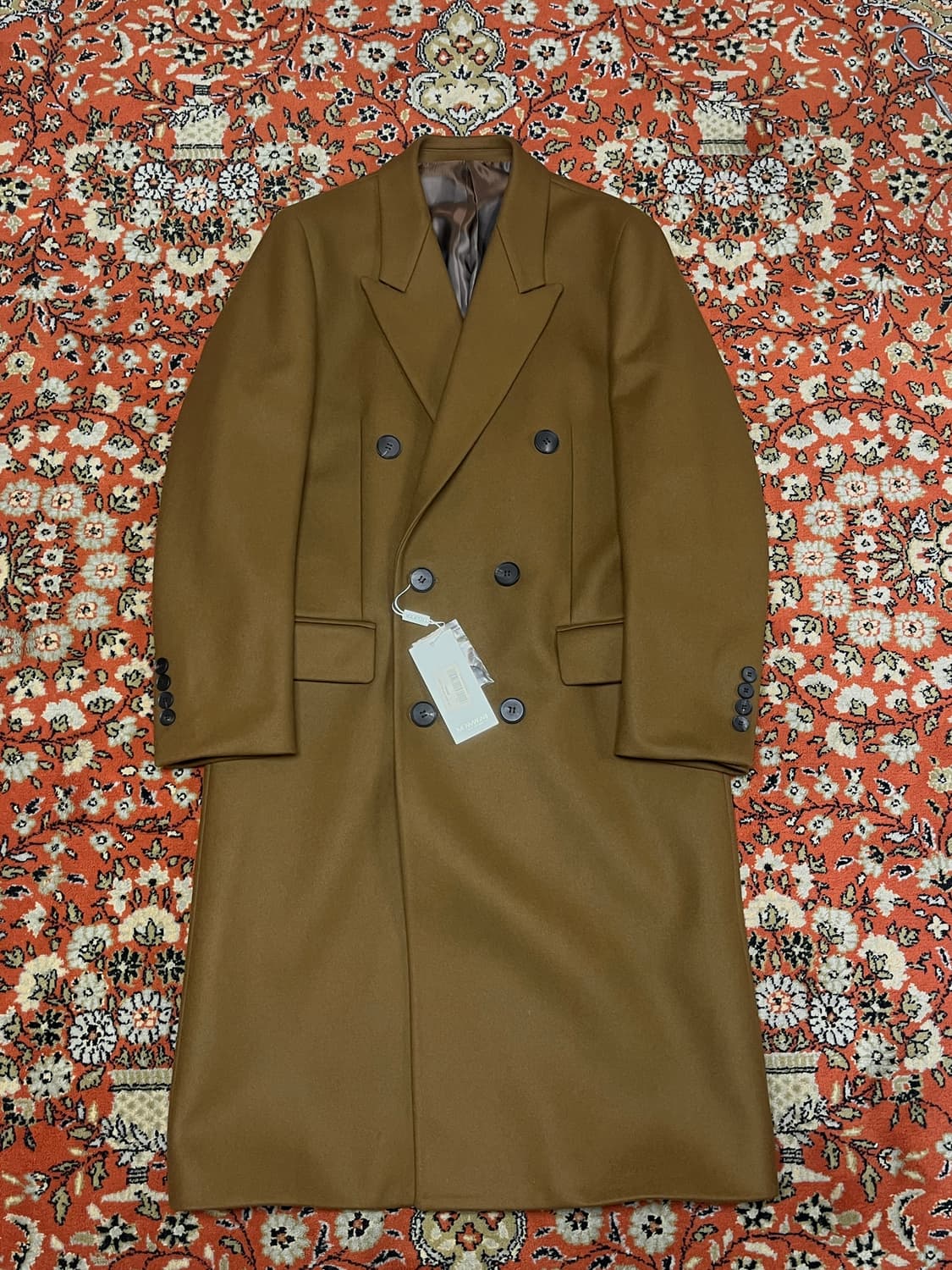 [46] 마마가리 MTR 롱 브라운 더블 코트 상품이미지1