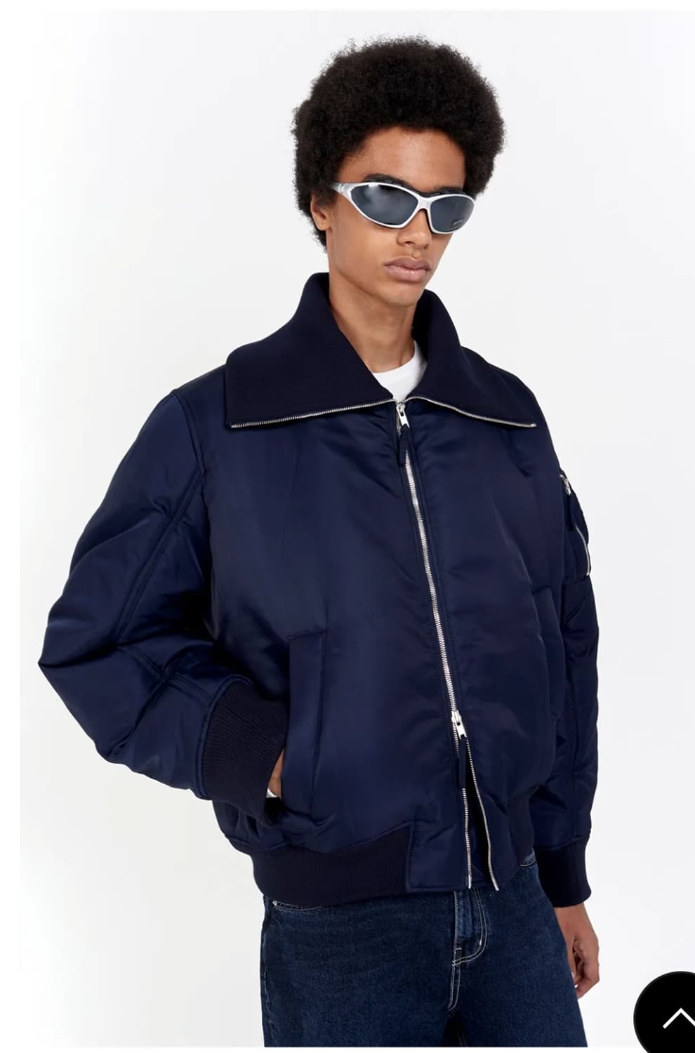 라벨아카이브 나일론 봄버 점퍼 블랙(2사이즈) 상품이미지3