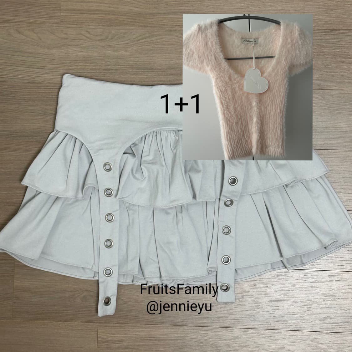 [1+1] 일리고 스커트 새 상품 - 클리시어 가디건 서비스 상품이미지1
