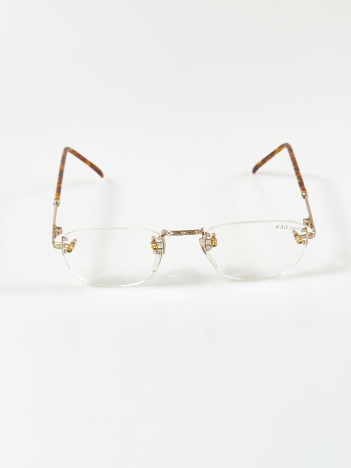90s PARIM 무테 골드메탈 스퀘어 빈티지 안경 상품이미지2