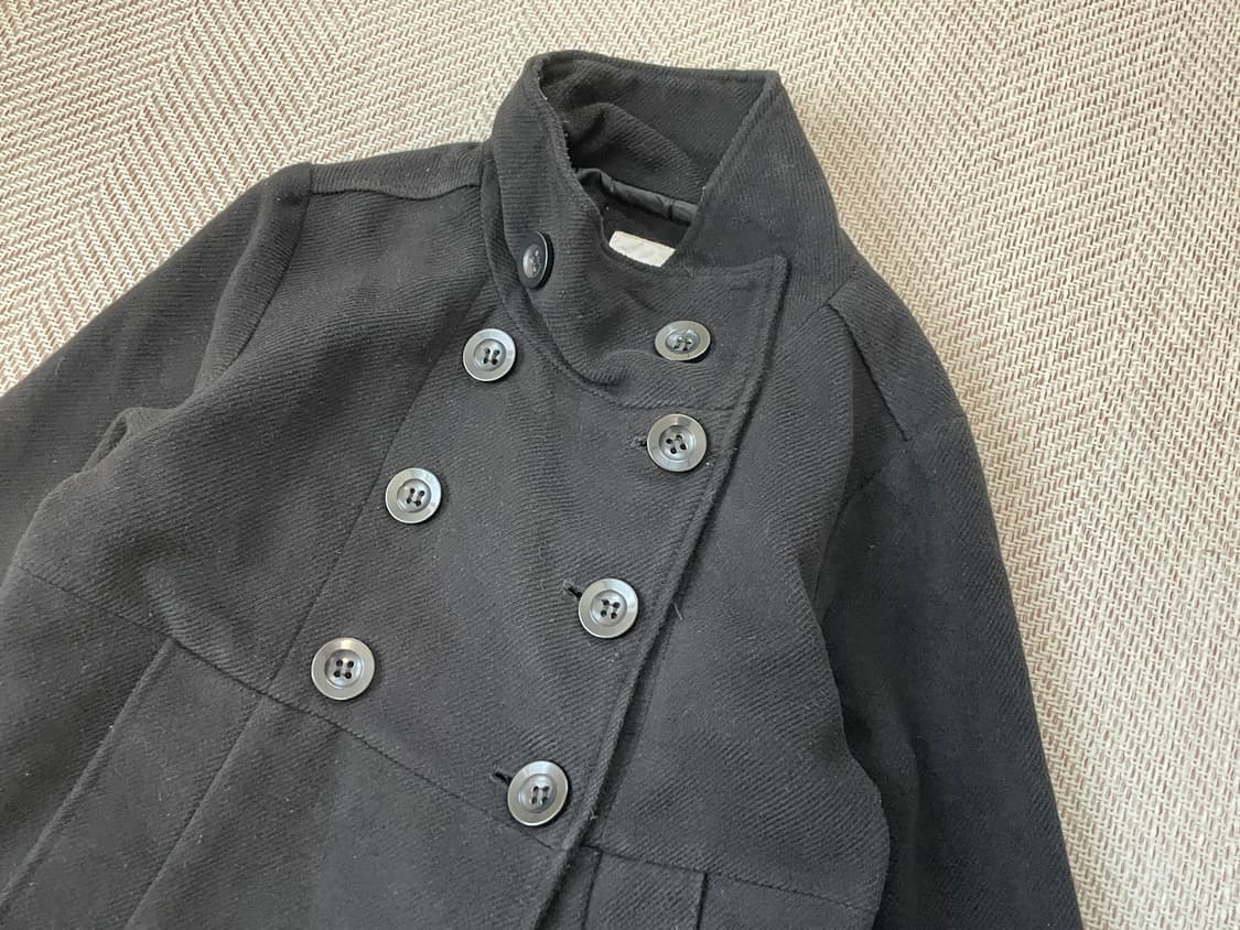 빈티지 더블 버튼 하이넥 피코트  J03669 상품이미지1