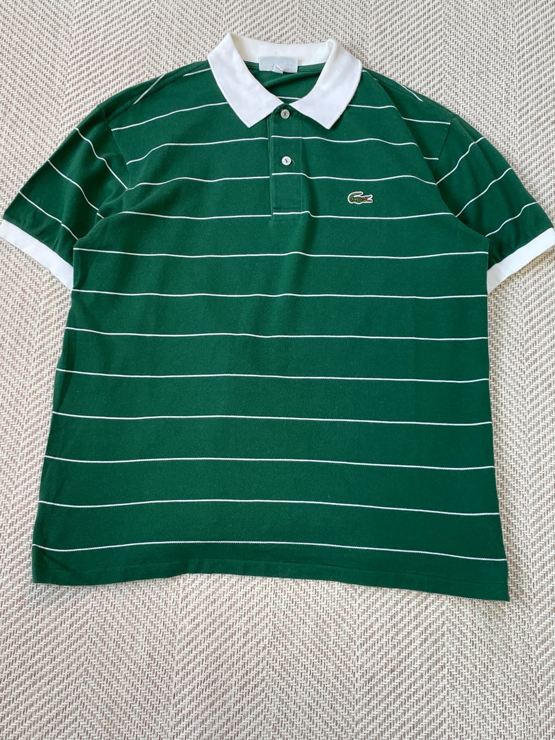 라코스테 그린 스트라이프 카라 반팔티 J03343 상품이미지2