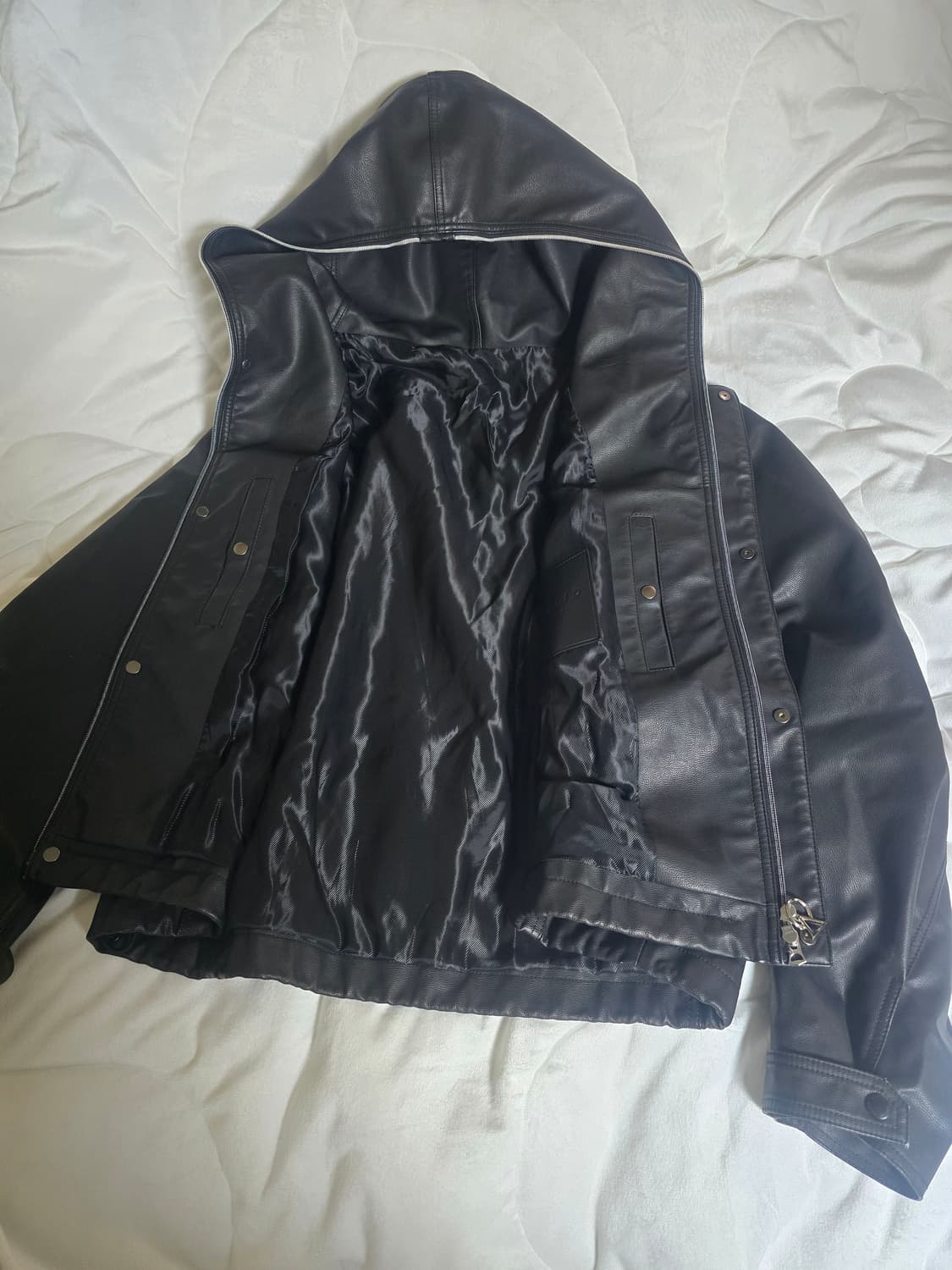 솔리드옴므 24FW 램스킨(양가죽) 후드자켓(50사이즈) 상품이미지7