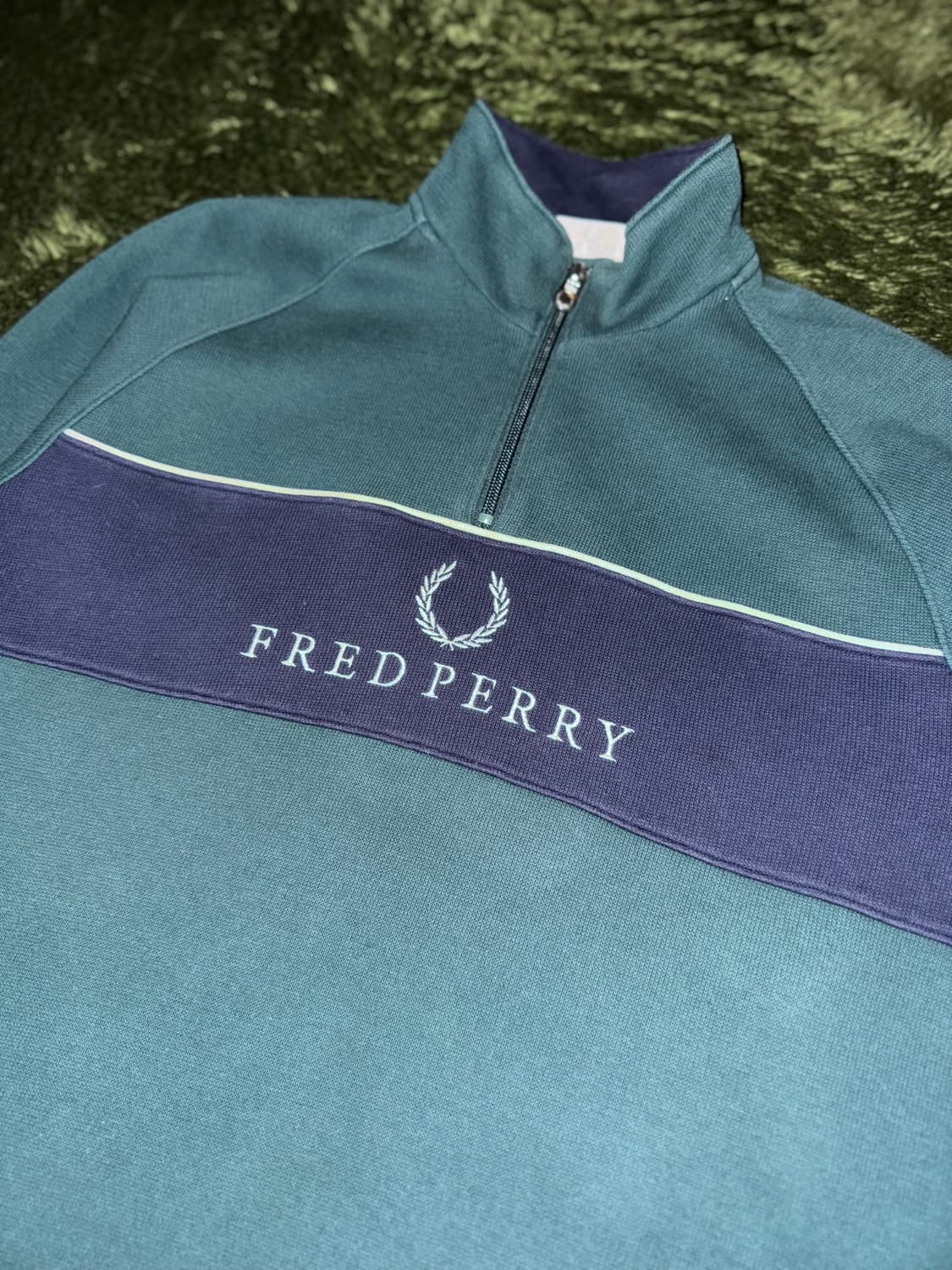 [L] Fred Perry 프레드페리 재팬 샘플 엠브로더리 쿼터 집업 상품이미지2