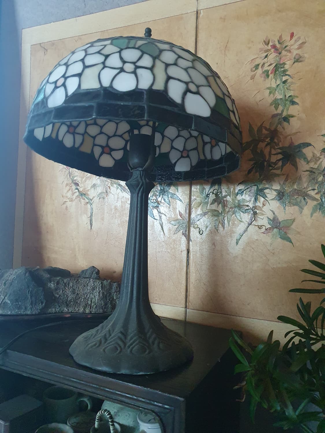 년대좋은 진품 대형 스테인드글라스 조명 스탠드 서양앤틱 아름다움 상품이미지5