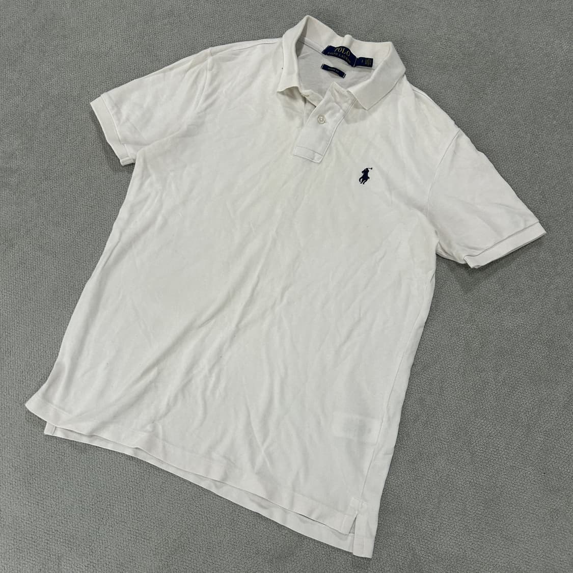 폴로 랄프로렌 화이트 반팔 카라티 s 상품이미지1