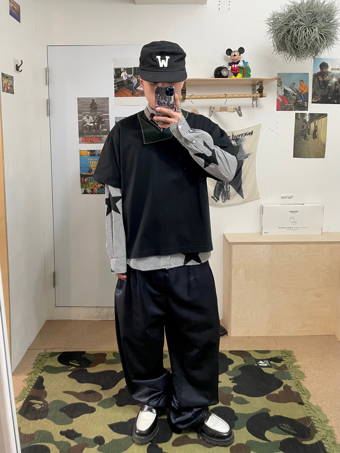 엔지니어드가먼츠 새틴 와이드 팬츠 (M) 상품이미지7