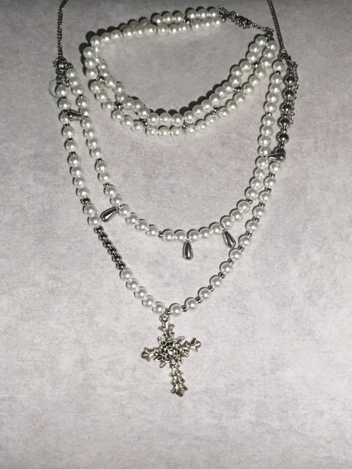 고딕펑크 빈티지 로자리오 레테깔 네크리스 목걸이 세트 상품이미지3