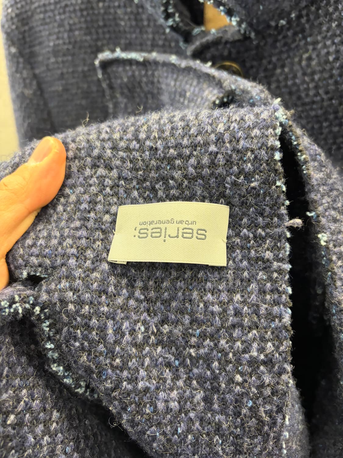 Fiver 네이비 톤 남성 하프 코트 105 상품이미지5