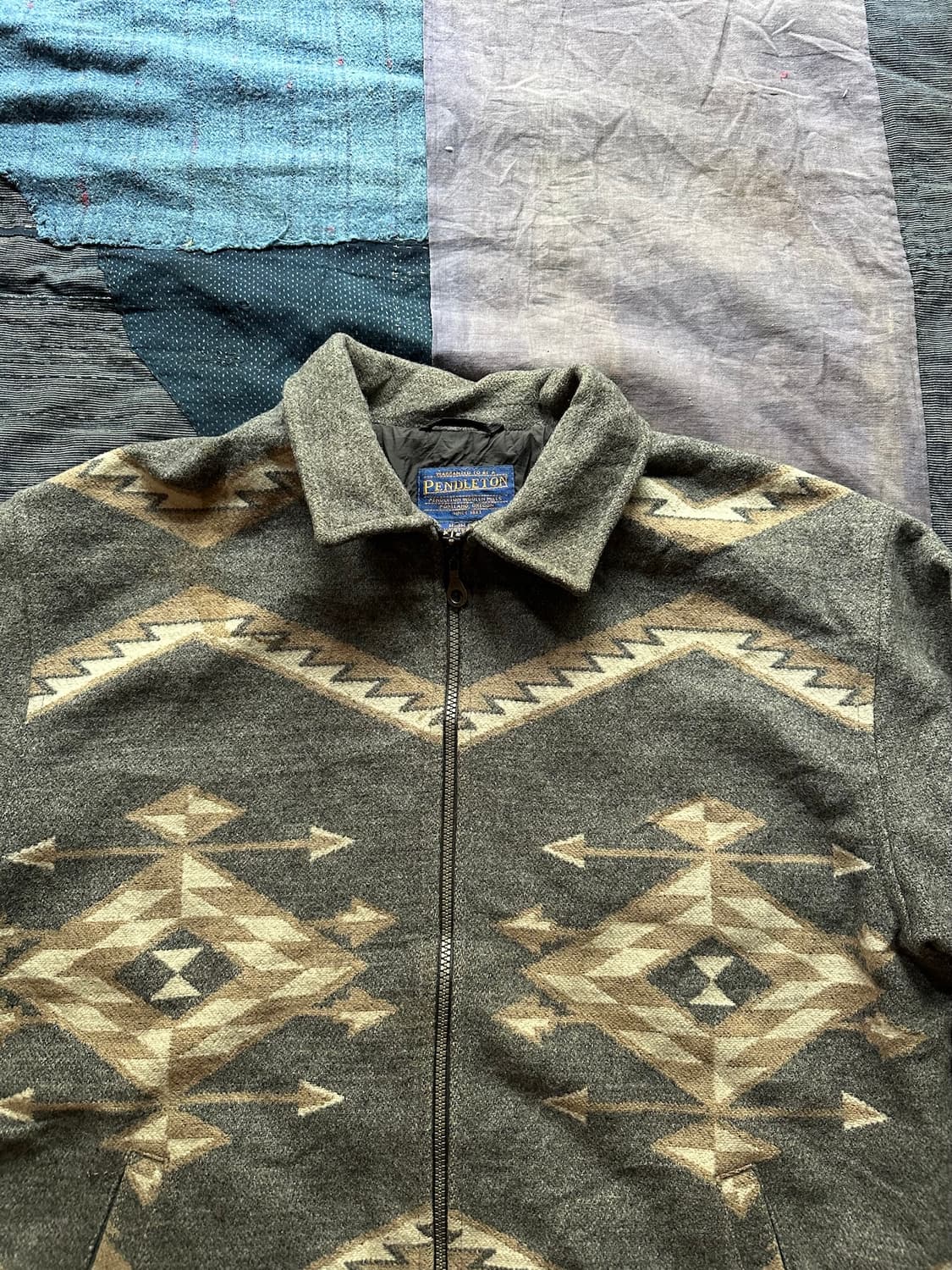 80s USA 빈티지 펜들턴 나바호 울 봄버 자켓 상품이미지4