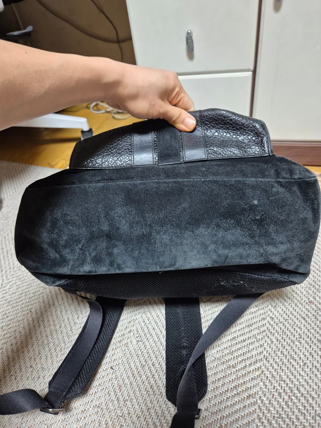 코치 블랙 가죽 백팩 상품이미지3