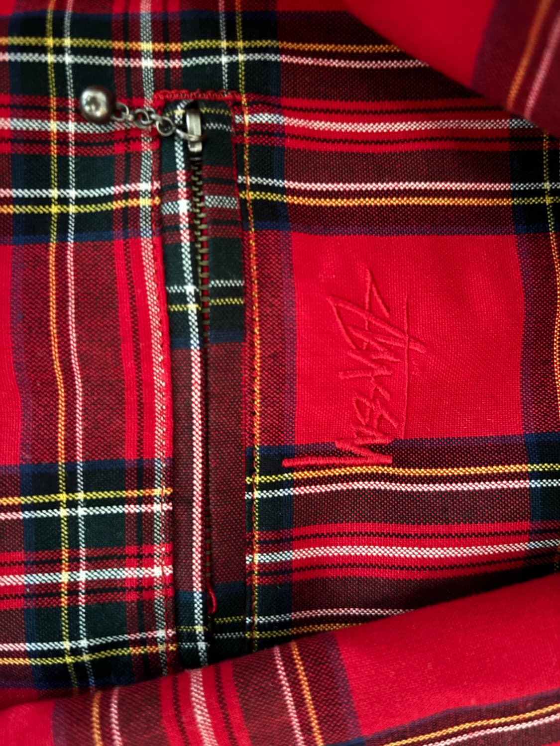 스투시 레드 체크 자켓 M 상품이미지2