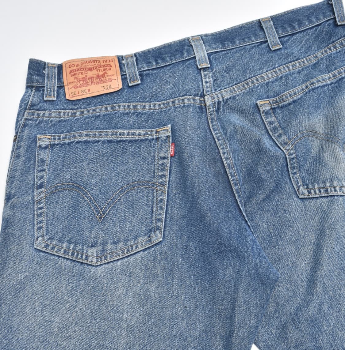 00S 빈티지 리바이스517 청바지 플레어진 굿페이드 데님팬츠 N0034 상품이미지3
