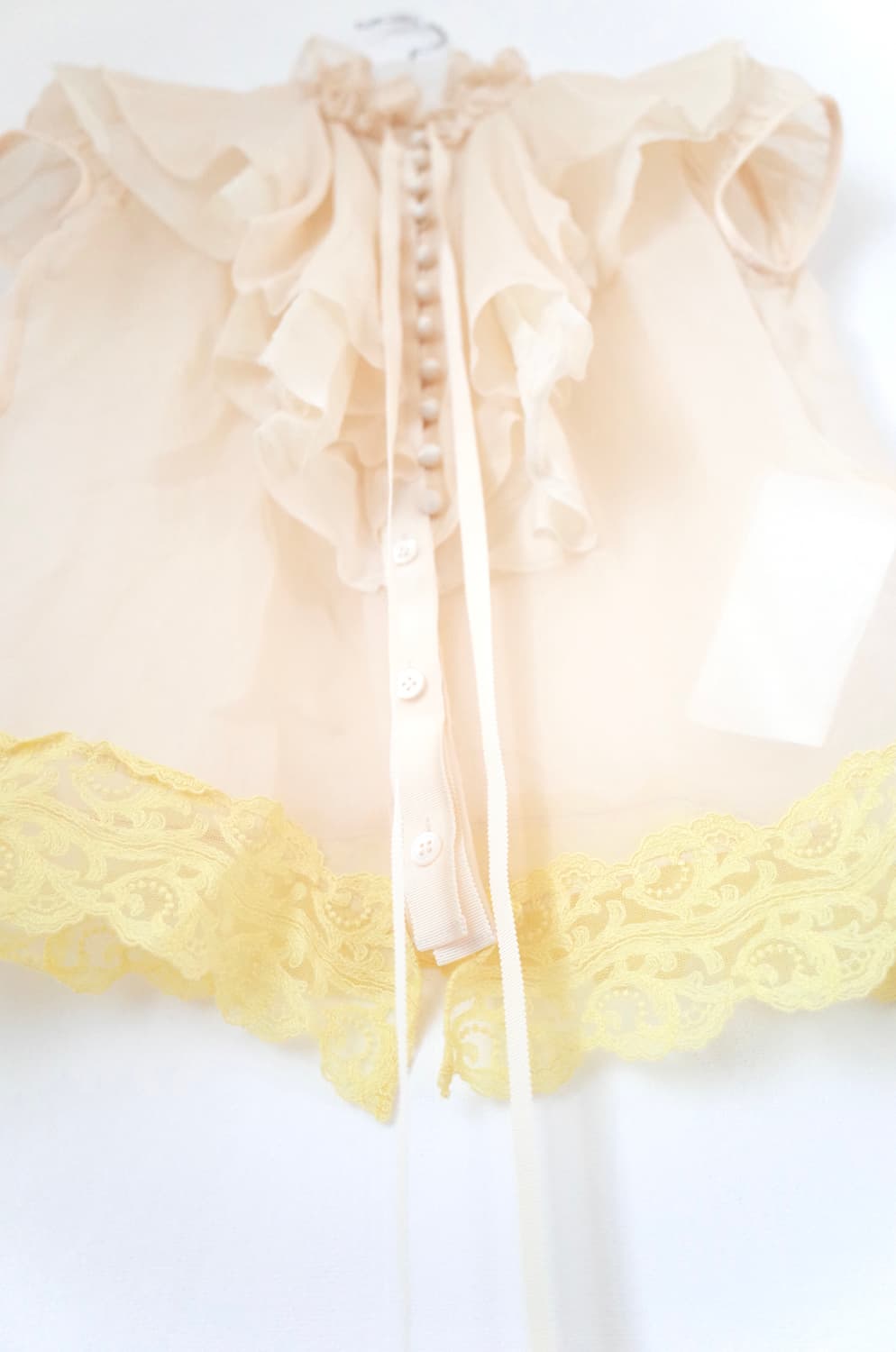 Sacai 사카이 실크 프릴 레이스 블라우스 상품이미지8