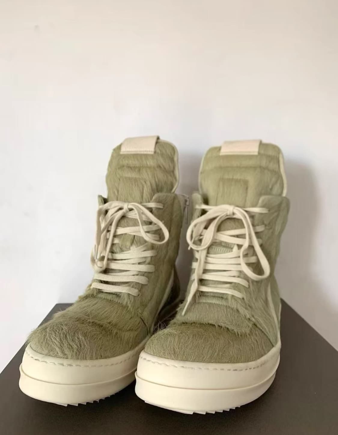 릭오웬스 지오바스켓 43 그린 송치 한정판 상품이미지1