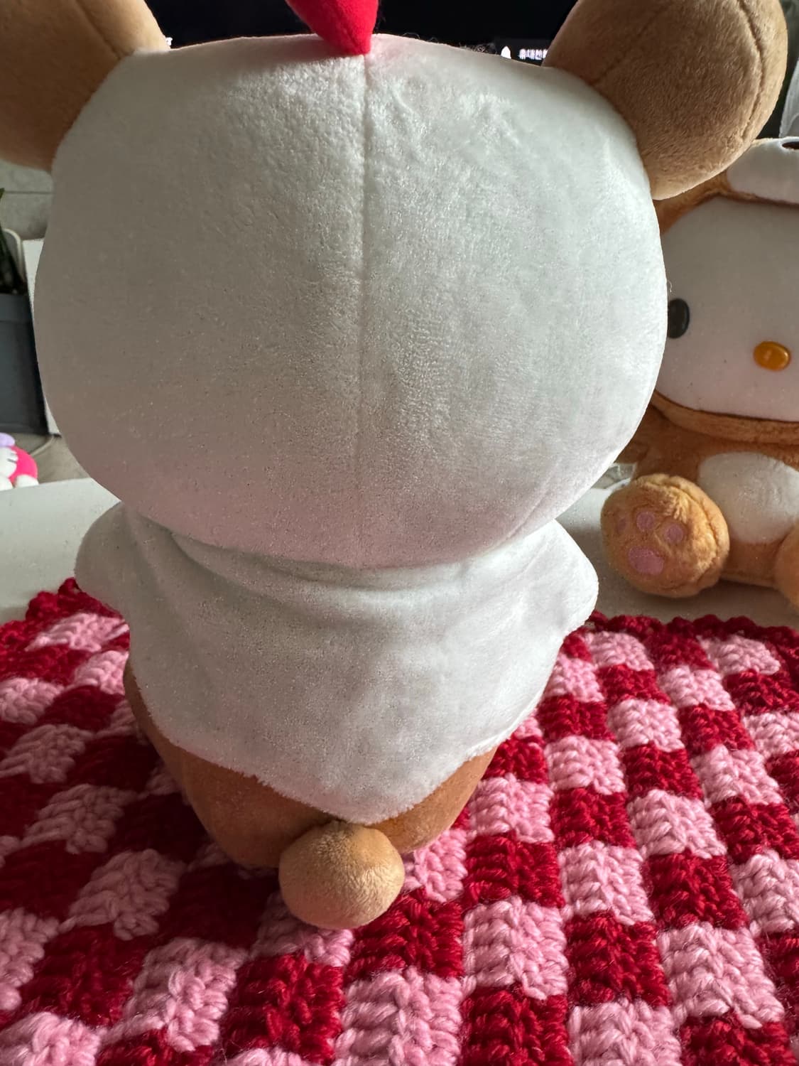 빈티지 고전 리락쿠마 에그 닭망토 시팅 인형 소장 전시용 상품이미지6