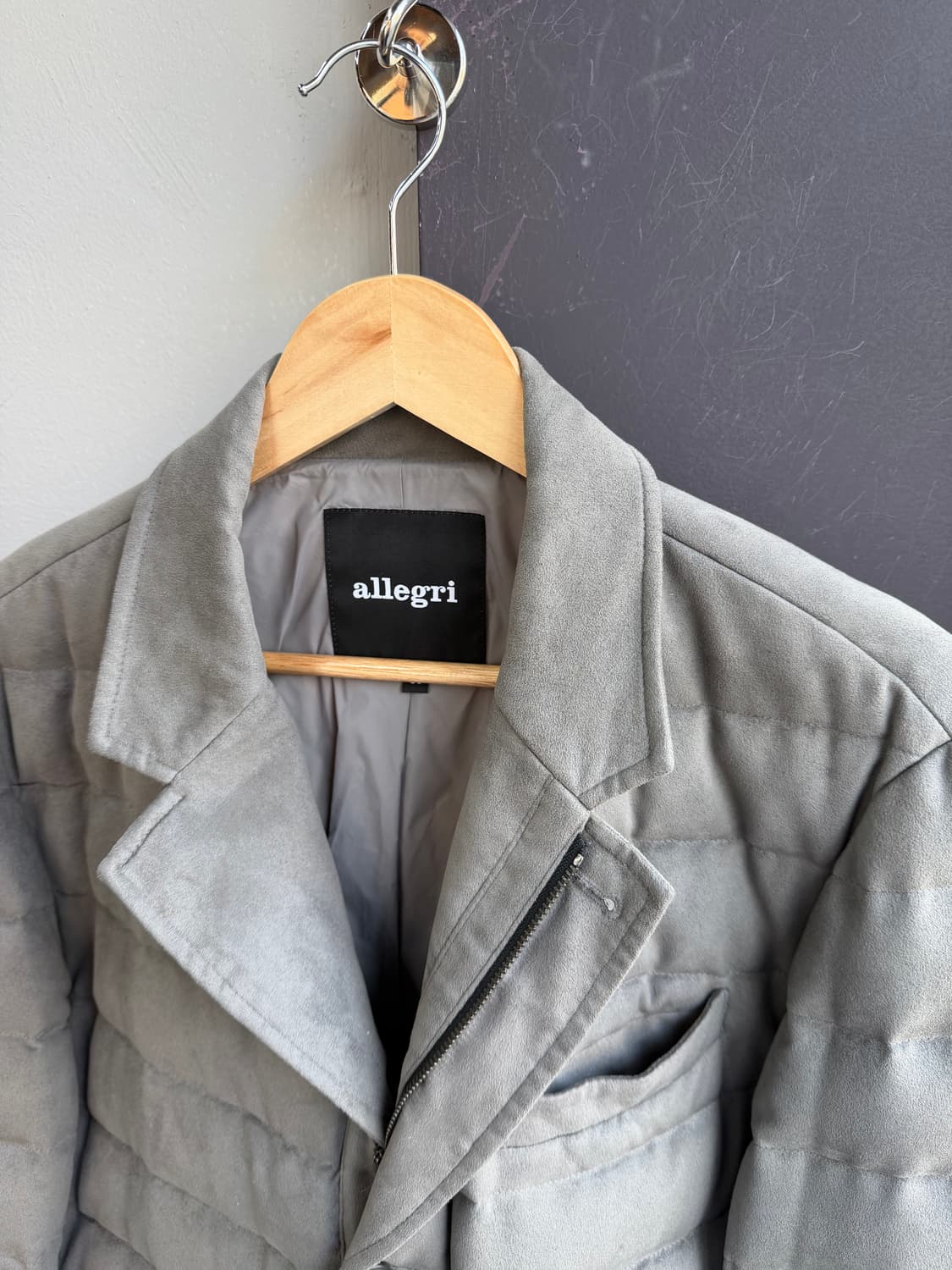 50/ 알레그리 구스다운 스웨이드 패딩코트 상품이미지5