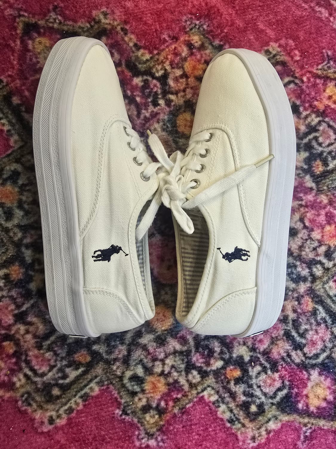 폴로 랄 로렌(Polo Ralph Lauren) 통굽 로우탑  캔버스 상품이미지1