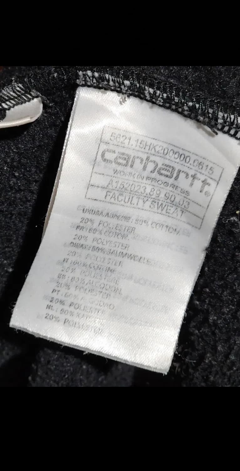 (L) 칼하트 맨투맨 블랙 기모 빅로고 스웨트 티셔츠  상품이미지4