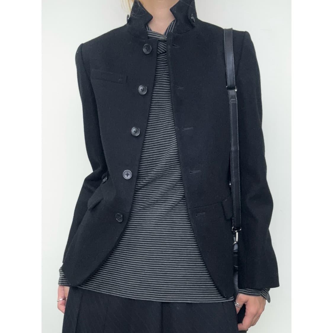 빈티지 블랙 울 자켓 상품이미지4