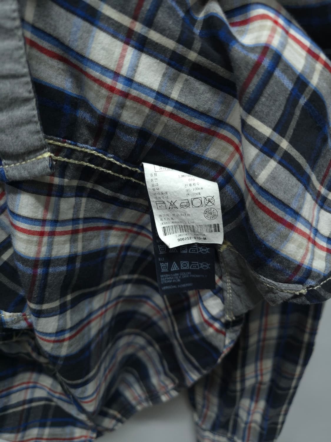 힐피거데님 남성 멀티체크 긴팔 셔츠 (95-100사이즈) 상품이미지7