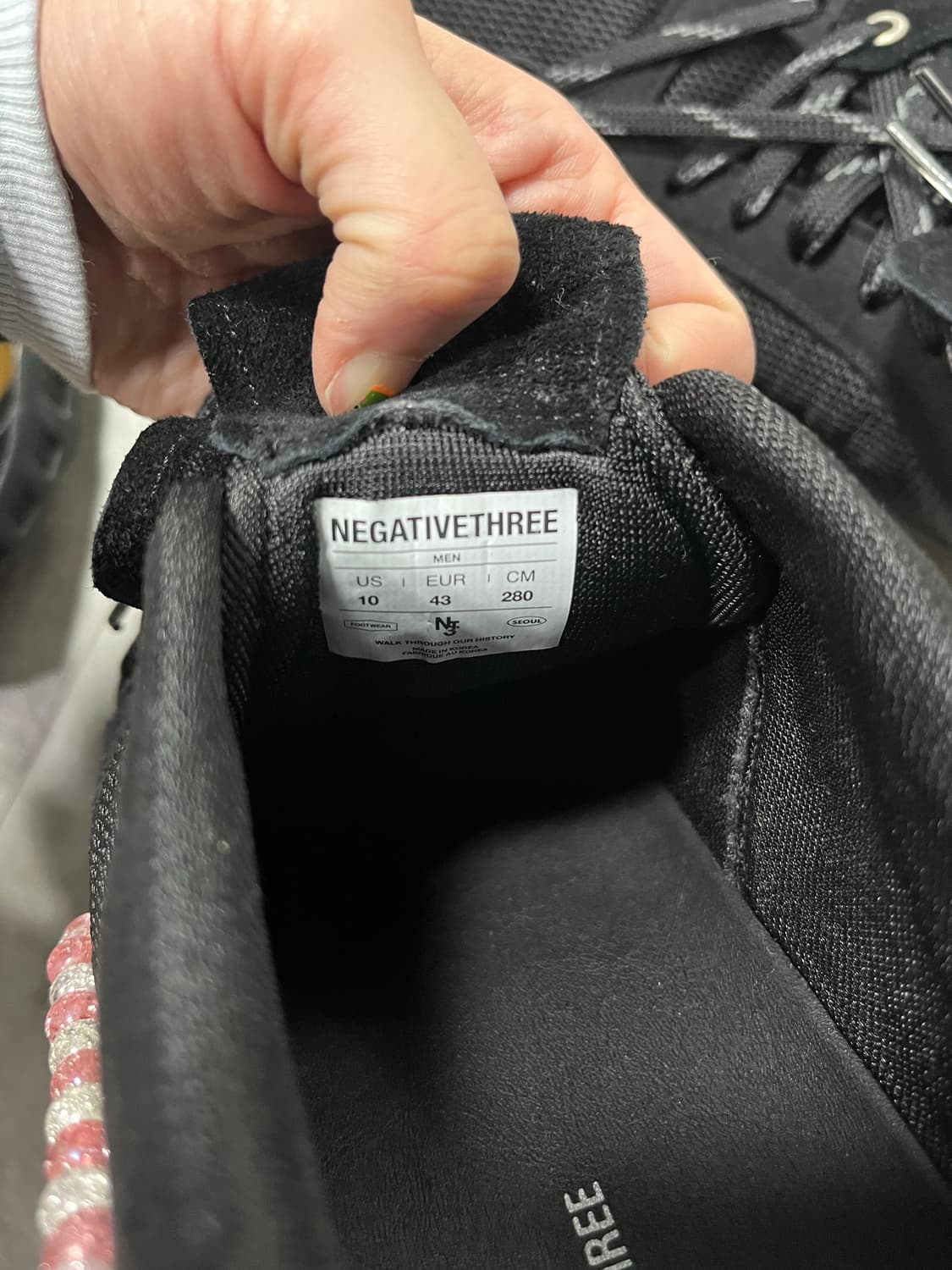 네거티브 쓰리 블랙 스니커즈 280mm 상품이미지4
