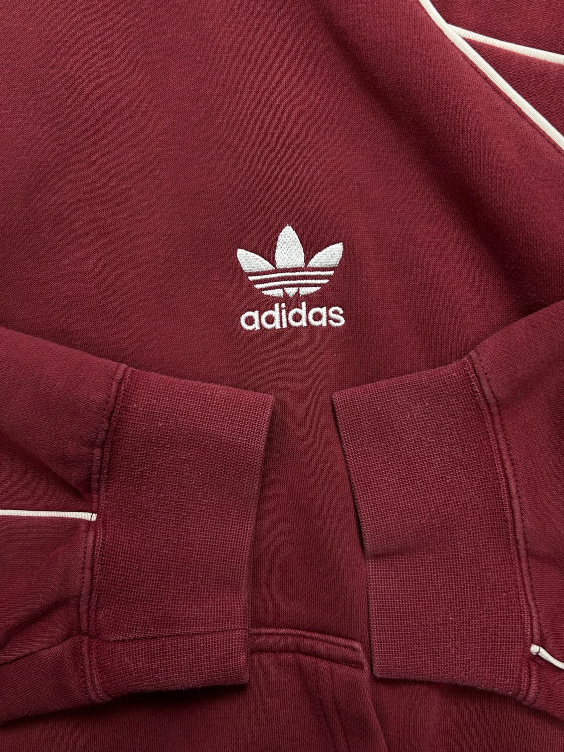 아디다스 파이어버드 버건디 후드티 XL 상품이미지7