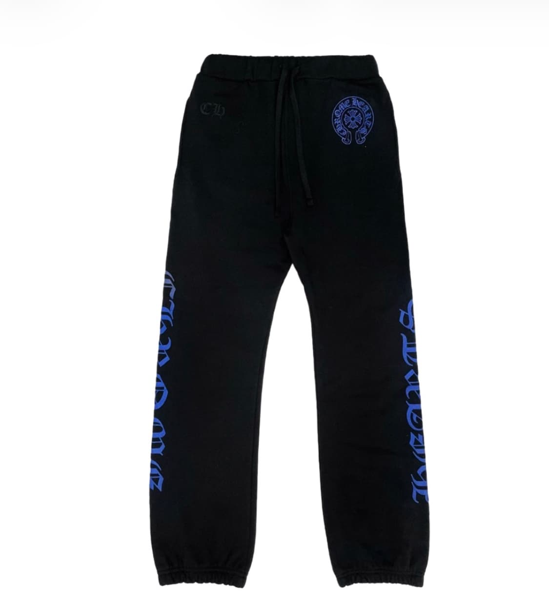 [새상품] 크롬하츠 홀스슈 스웻팬츠 블랙 블루 S 상품이미지1