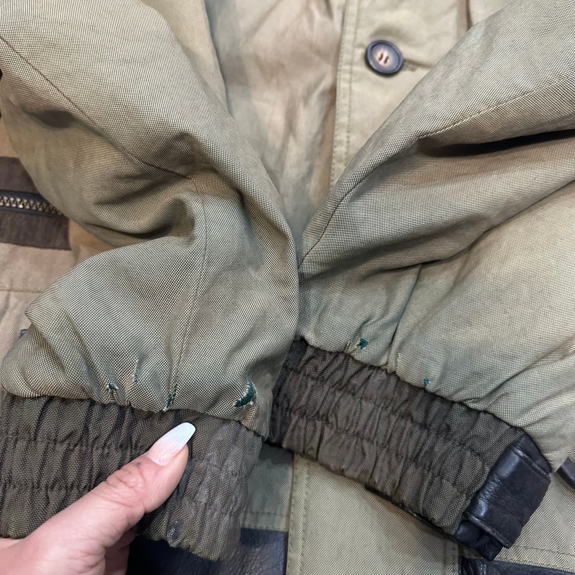 빈티지 로터리그룹 배색 카프스킨 헌팅자켓L 상품이미지10