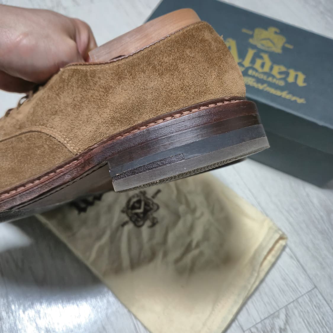 [7.5E] 알든 29336F 스웨이드 스너프 더비 슈즈 990 9901 상품이미지5