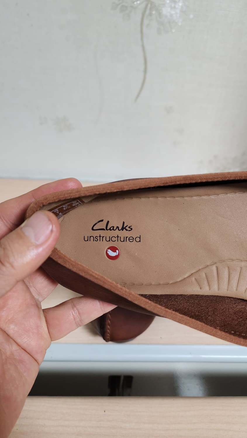 클락스(Clarks) 브라운 가죽 발레리나 플랫슈즈 상품이미지6