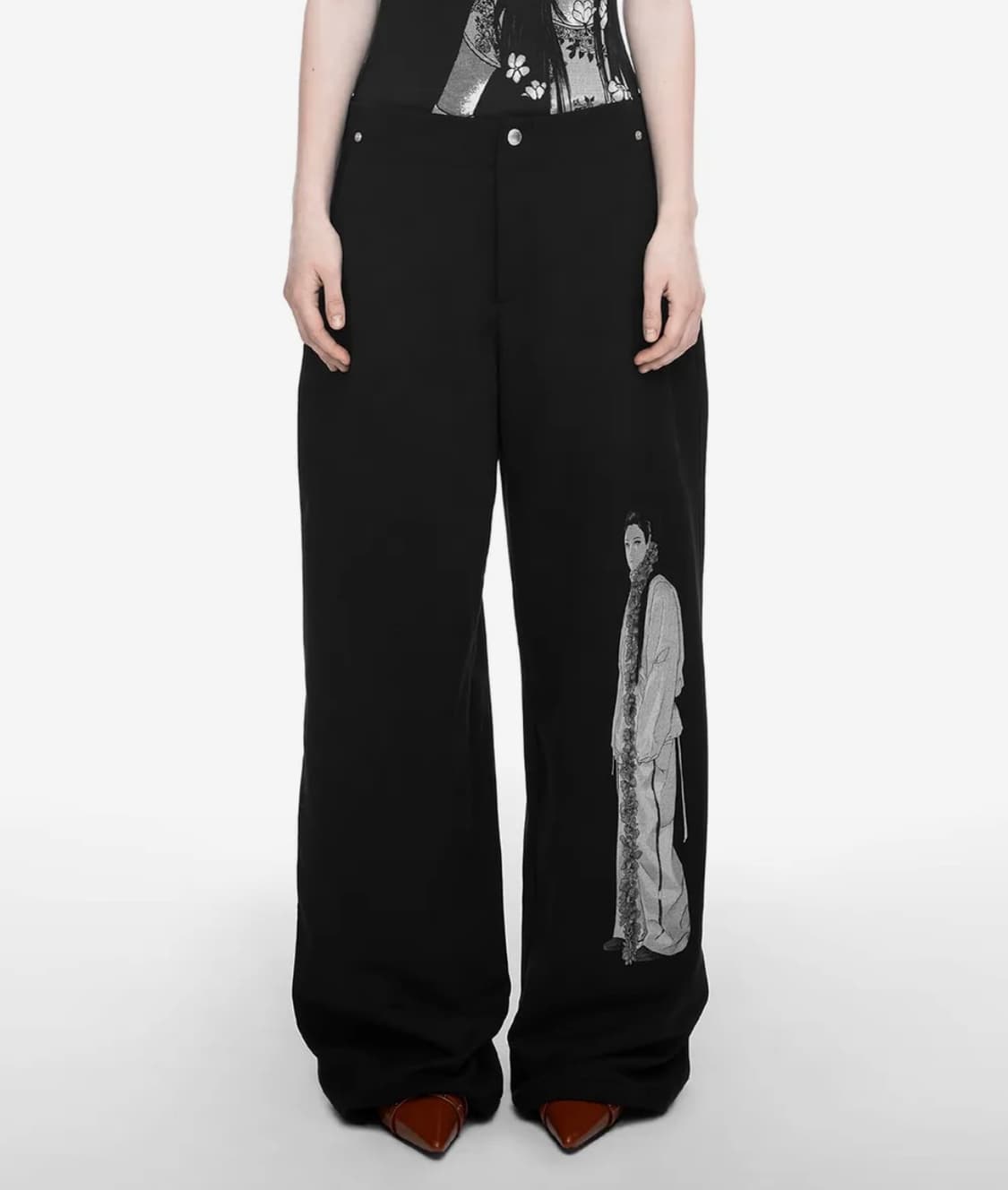 DRAWING SWEAT PANTS (UNISEX) BLACK 상품이미지1