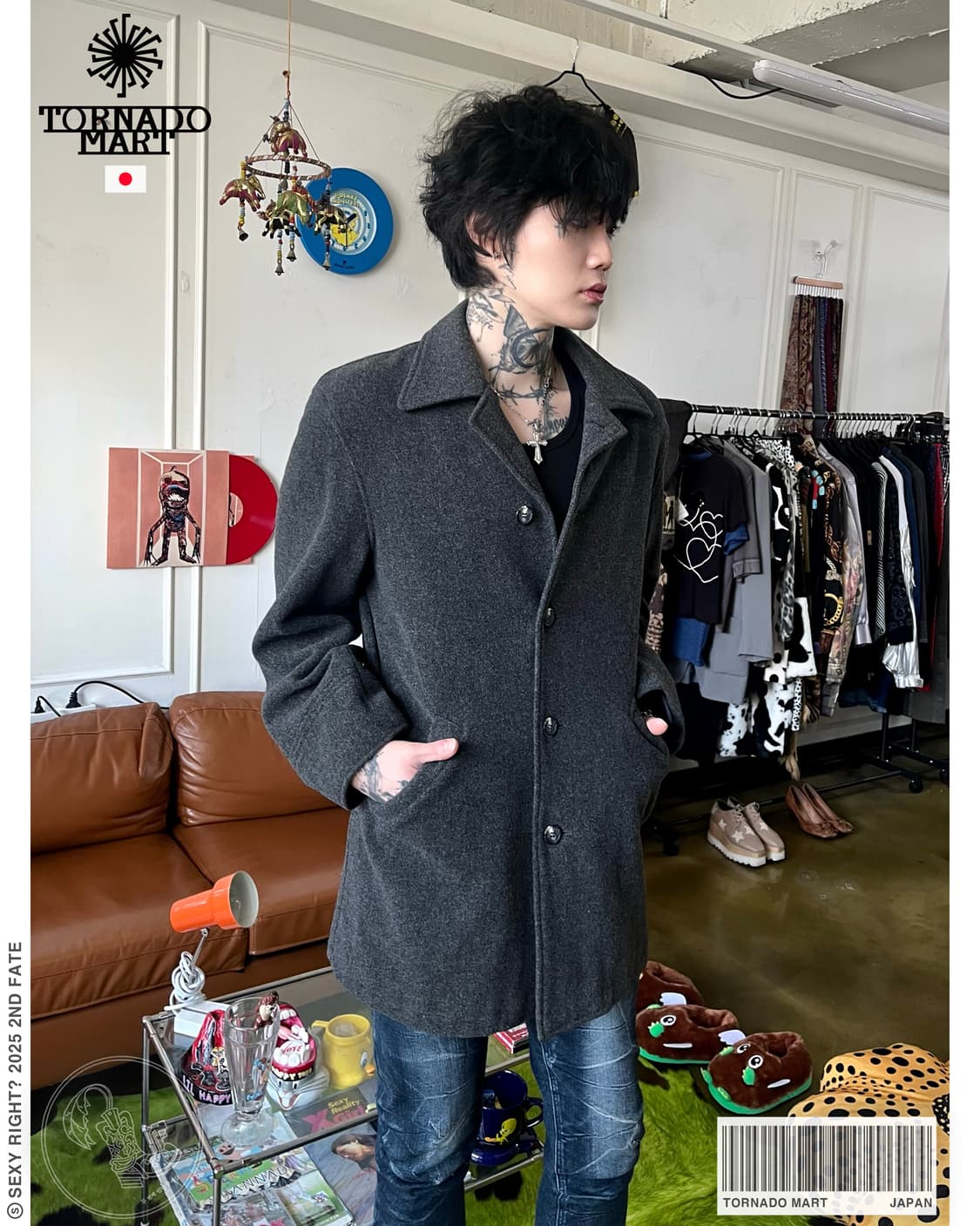 TORNADO MART Gray Wool Coat 상품이미지1