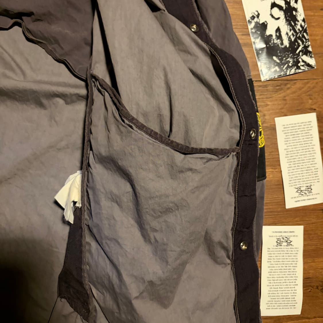 90s Stone Island 아카이브 가먼츠 다이드 로고 자켓 상품이미지9