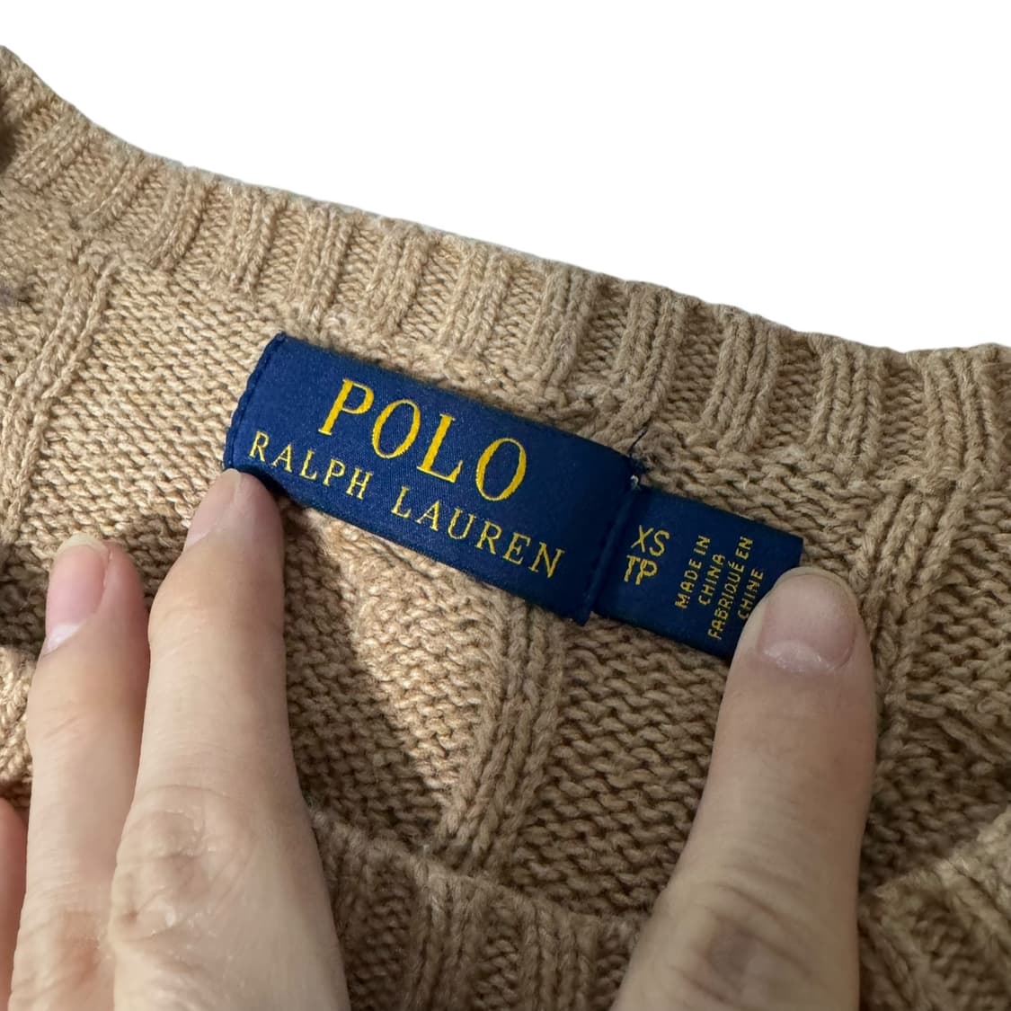 폴로 랄프로렌 카멜 꽈배기 니트 상품이미지3